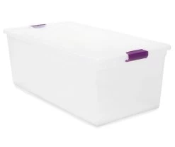 110-Quart Clear Latch Storage Tote