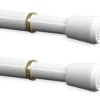 White Curtain Rods 2-Pack, (28" - 48")