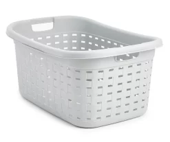 Gray Weave Laundry Basket