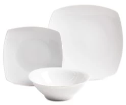 White Square 12-Piece Dinnerware Set
