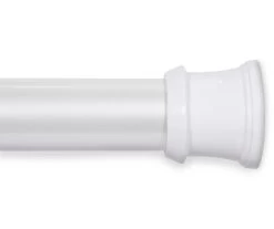 White Aluminum Decorative Shower Rod