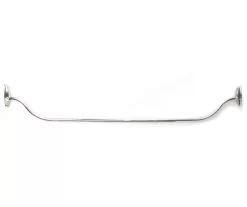 Brushed Nickel Twist & Fit No-Tools Curved Shower Curtain Rod, (57" - 72")