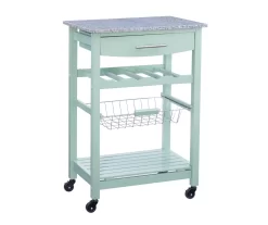 Smith Granite Top Kitchen Cart With Storage Basket -Home Decor Store 810389659 A0 1