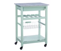 Smith Granite Top Kitchen Cart With Storage Basket -Home Decor Store 810389659 A0 4