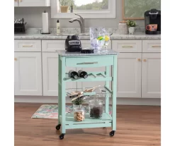 Smith Granite Top Kitchen Cart With Storage Basket -Home Decor Store 810389659 B0 1