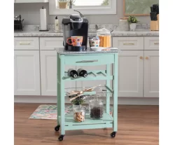 Smith Granite Top Kitchen Cart With Storage Basket -Home Decor Store 810389659 B0 2