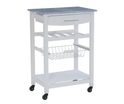 Smith Granite Top Kitchen Cart With Storage Basket -Home Decor Store 810389661 A0 1