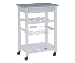 Smith Granite Top Kitchen Cart With Storage Basket -Home Decor Store 810389661 A0 4