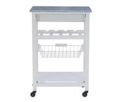 Smith Granite Top Kitchen Cart With Storage Basket -Home Decor Store 810389661 A0 5