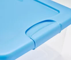 Clear & Summer Blue Latching Storage Tote -Home Decor Store 810390764 810390814 A8 1