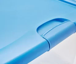 Clear & Summer Blue Latching Storage Tote -Home Decor Store 810390805 A8 2