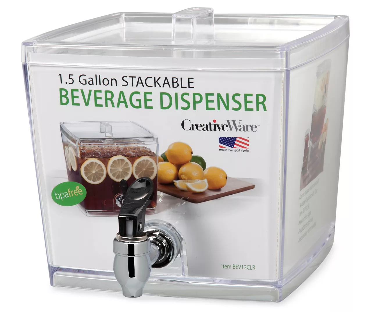 Stackable Beverage Dispenser, 1.5 Gal. 1 Stackable Beverage Dispenser, 1.5 Gal.
