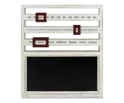 Wooden Sliding Calendar & Chalkboard
