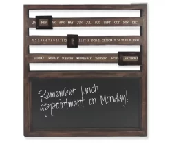 Brown Wood Calendar Slide Chalkboard