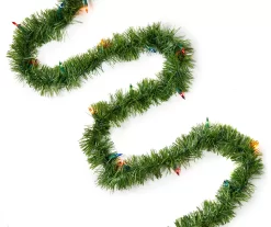 18' Multi-Color Pre-Lit Pine Garland