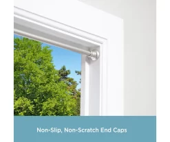 Brushed Nickel Twist & Fit No Tools Tension Window Curtain Rod, (28" - 48") -Home Decor Store 810430284 6