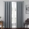 Anya Navy Blackout Rod Pocket Curtain Panel Pair, (84")