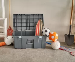 Gray Footlocker Storage Bin -Home Decor Store 810463789 9