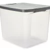 Gray 50-Quart Storage Shelf Tote