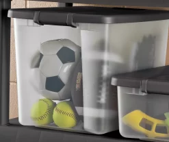 Gray 50-Quart Storage Shelf Tote -Home Decor Store 810463790 2