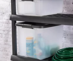 Gray 50-Quart Storage Shelf Tote -Home Decor Store 810463790 3