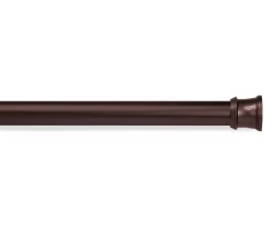 Chocolate Twist & Fit No Tools Tension Utility Rod, (42" - 72")