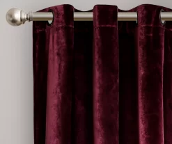 Prima Velvet Color Block Room-Darkening Grommet Curtain Panel Pair, (84") -Home Decor Store 810468130 1
