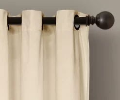 Prima Velvet Color Block Room-Darkening Grommet Curtain Panel Pair, (84") -Home Decor Store 810468151 1