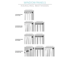 Poppy Garden Navy & Red Room-Darkening Back Tab Curtain Panel Pair, (84") -Home Decor Store 810468161 5