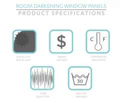 Poppy Garden Navy & Red Room-Darkening Back Tab Curtain Panel Pair, (84") -Home Decor Store 810468161 6