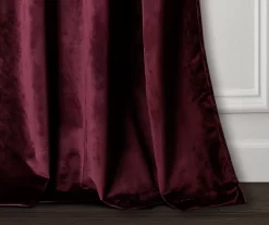 Prima Velvet Plum Room-Darkening Grommet Curtain Panel Pair, (84") 9 Prima Velvet Plum Room-Darkening Grommet Curtain Panel Pair, (84") -Home Decor Store 810468177 2