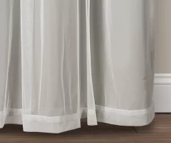 Lush Light Gray Blackout Grommet Curtain Panel Pair With Sheer Overlay, (84") -Home Decor Store 810468193 6