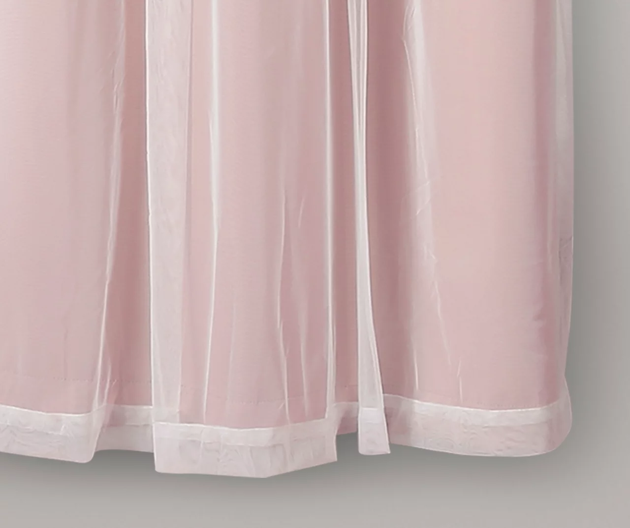 Lush Pink Blackout Grommet Curtain Panel Pair With Sheer Overlay, (63") 7 Lush Pink Blackout Grommet Curtain Panel Pair With Sheer Overlay, (63") - Image 7