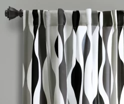 Mid-Century Geo Room-Darkening Back Tab Curtain Panel Pair -Home Decor Store 810468206 1