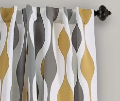 Mid-Century Geo Room-Darkening Back Tab Curtain Panel Pair -Home Decor Store 810468208 1