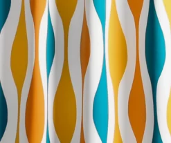 Mid-Century Geo Room-Darkening Back Tab Curtain Panel Pair -Home Decor Store 810468210 2