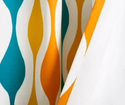 Mid-Century Geo Room-Darkening Back Tab Curtain Panel Pair -Home Decor Store 810468210 4