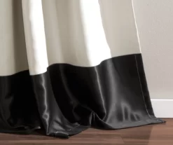 Montego Stripe Black Room-Darkening Rod Pocket Curtain Panel Pair, (84") -Home Decor Store 810468213 3