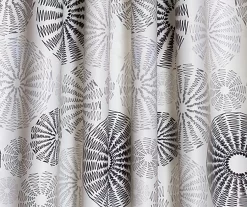 Circles Charcoal & Gray Room-Darkening Rod Pocket Curtain Panel Pair, (84") -Home Decor Store 810468214 3