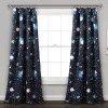 Universe Navy Room-Darkening Rod Pocket Curtain Panel Pair, (84")
