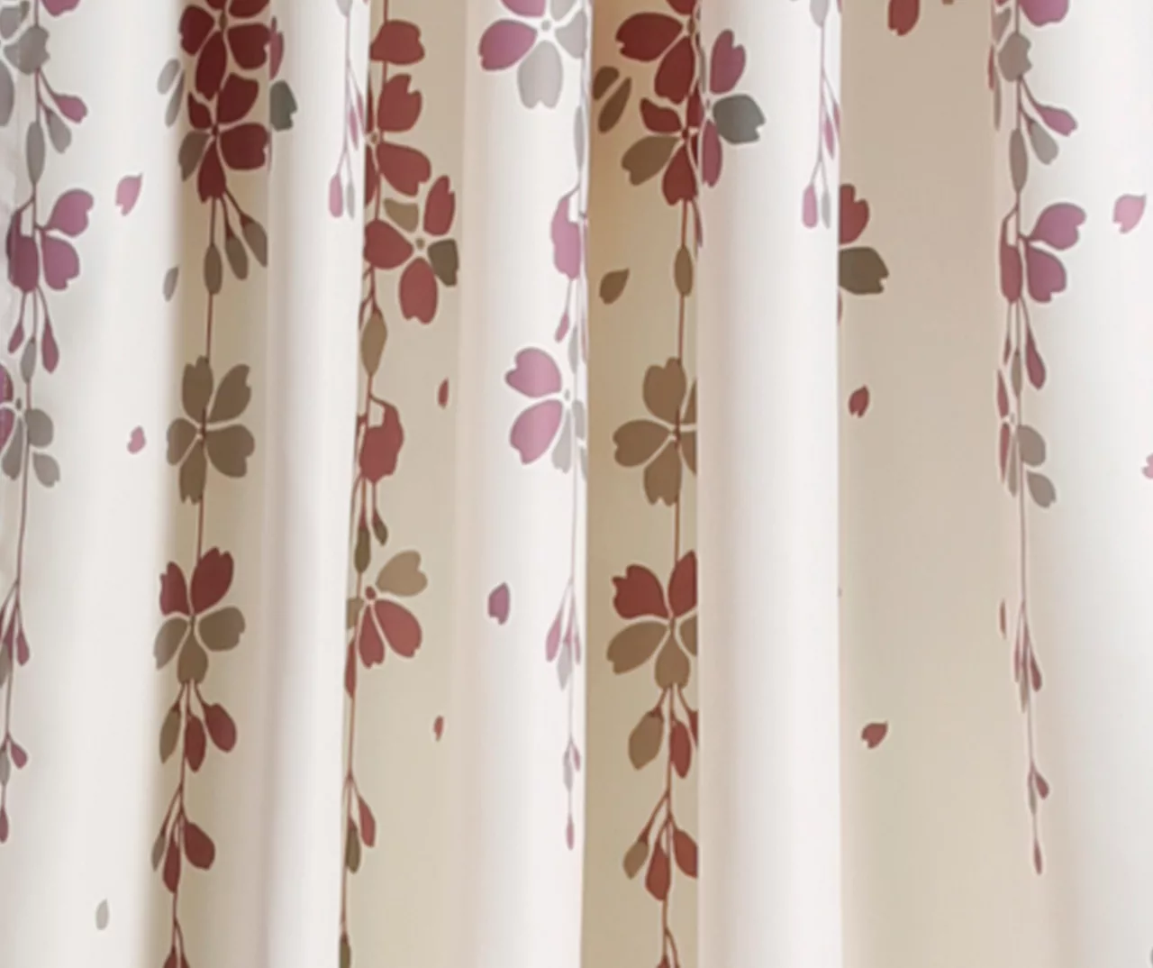 Weeping Flowers Purple & Gray Room-Darkening Rod Pocket Curtain Panel Pair, (84") 4 Weeping Flowers Purple & Gray Room-Darkening Rod Pocket Curtain Panel Pair, (84") - Image 4