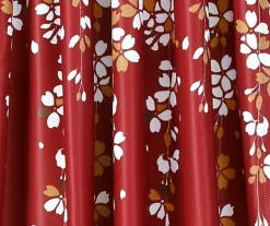 Weeping Flowers Red Room-Darkening Rod Pocket Curtain Panel Pair, (84") -Home Decor Store 810468242 2