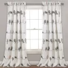 Rowley Birds Blush & Gray Room-Darkening Rod Pocket Curtain Panel Pair, (95")