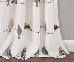 Rowley Birds Blush & Gray Room-Darkening Rod Pocket Curtain Panel Pair, (95") 8 Rowley Birds Blush & Gray Room-Darkening Rod Pocket Curtain Panel Pair, (95") -Home Decor Store 810468261 2