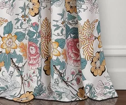 Sydney Blue & Yellow Floral Room-Darkening Rod Pocket Curtain Panel Pair, (84") -Home Decor Store 810468277 2