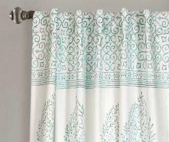 Teardrop Leaf Room-Darkening Back Tab Curtain Panel Pair -Home Decor Store 810468291 2