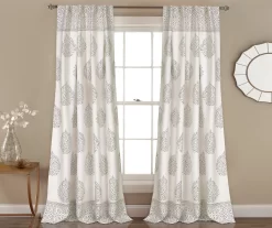 Teardrop Leaf Room-Darkening Back Tab Curtain Panel Pair -Home Decor Store 810468292