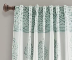 Teardrop Leaf Room-Darkening Back Tab Curtain Panel Pair -Home Decor Store 810468294 1