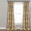 Botanical Garden Yellow Room-Darkening Rod Pocket Curtain Panel Pair, (95")