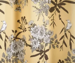 Botanical Garden Yellow Room-Darkening Rod Pocket Curtain Panel Pair, (95") -Home Decor Store 810468299 3